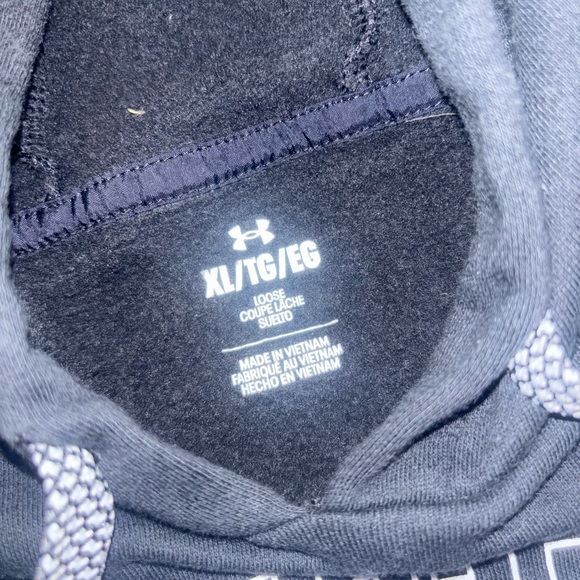 Under Armour 1996 Charcoal and Light Gray Hoodie - Picture 2 of 2